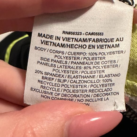 Nike Black Shorts with Built-In Briefs and Green and White Details (Size M) - Picture 6 of 6